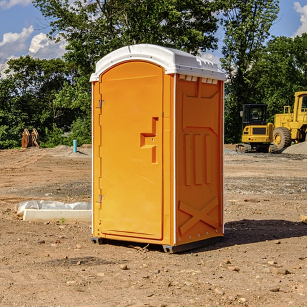 how often are the portable restrooms cleaned and serviced during a rental period in Bourbon County Kansas